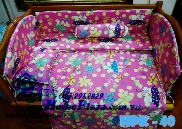 Chăn ga gối quây cũi trẻ em HPK40 - Công chúa tiên xanh